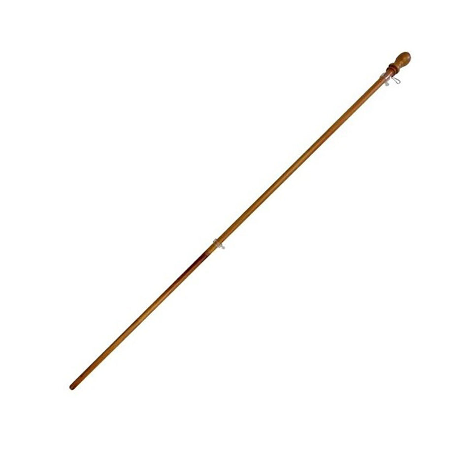 Tangle-Free Oak Wood Grain Flagpole - Gates Flag & Banner